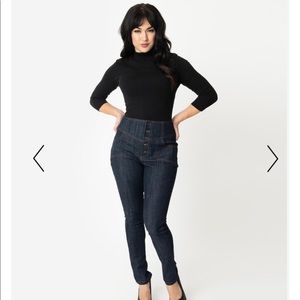 UniqueVintage 1950sHigh Waisted Monty Skinny Jeans